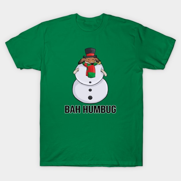 Bah Humbug Pickles Snowman T-Shirt by DnDoggos